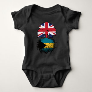 Body Para Bebê Bahamas Bahamas British Tree Roots Flag no Reino U