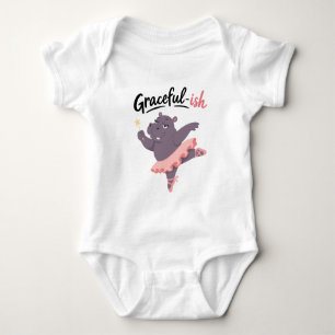 Body Para Bebê Bailarina de Hipopótamo Graciosa-ish