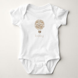Body Para Bebê Balão de Ar Quente Beige