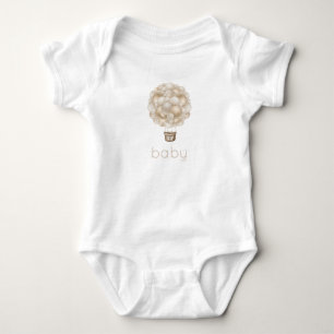 Body Para Bebê Balão de Ar Quente Beige