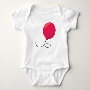 Body Para Bebê Balão Vermelho