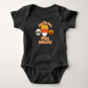 Body Para Bebê Balas de Halloween em forma de Milho