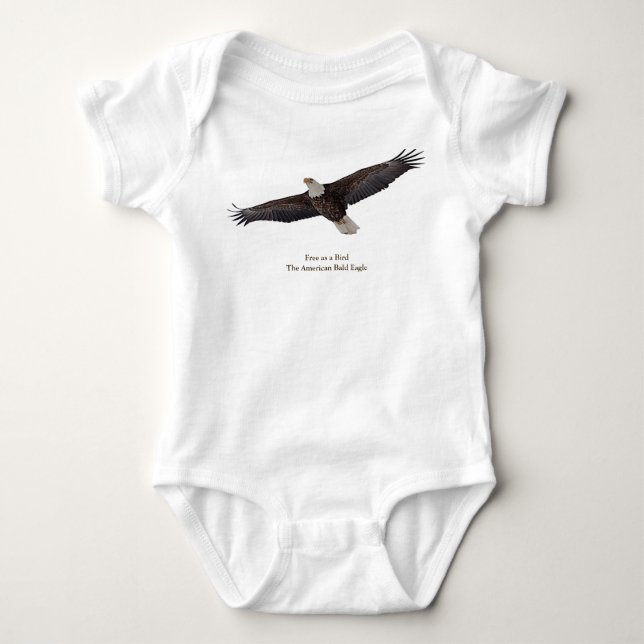 Body Para Bebê Bald Eagle Soaring (Frente)