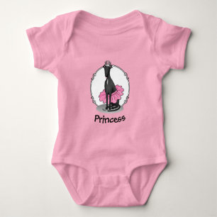 Body Para Bebê Balé Ballerina Princesa Greyhound Dog (preto)