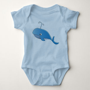 Body Para Bebê Baleia - Bebê Jersey - Roupa dentada