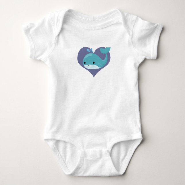 Body Para Bebê Baleia bonita! (Frente)