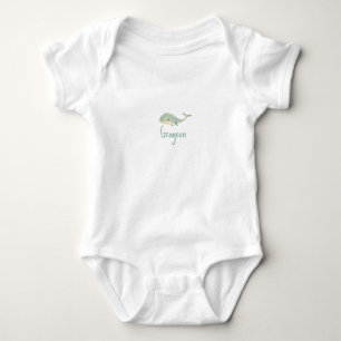 Body Para Bebê Baleia de água PERSONALIZADA, com uma só peça