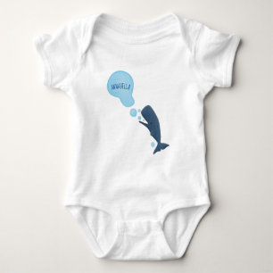 Body Para Bebê Baleia de esperma branca soprando cartoons