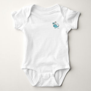 Body Para Bebê baleia fofa, diga olá no mar