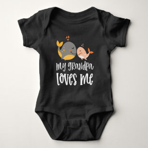 Body Para Bebê Baleias 🐳 presente do vovô - Meu avô me ama