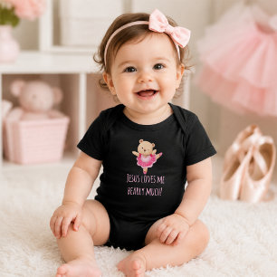 Body Para Bebê Ballerina Jesus Me Ama Muitíssimo Urso Cristão