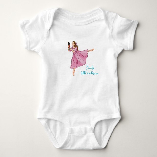 Body Para Bebê Ballerina - Nome Personalizado (Frente)
