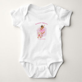 Body Para Bebê Ballerina, ursinho de pelúcia e flores cor-de-rosa