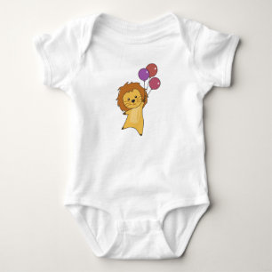 Body Para Bebê Balões De Leão Voam Para Cachorros Para Bebês.