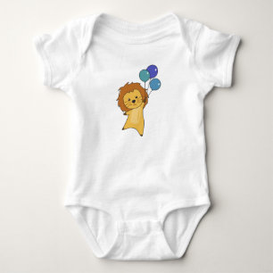 Body Para Bebê Balões De Leão Voam Para Cachorros Para Bebês.