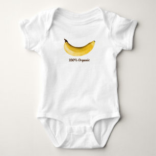 Body Para Bebê "BANANA BIOLÓGICA 100%" #foodiepower