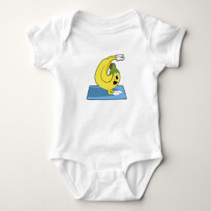 Body Para Bebê Banana em Yoga no tapete Yoga