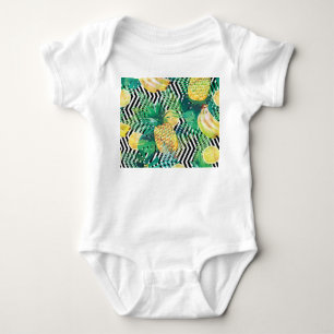 Body Para Bebê Bananas Exóticas Limões Tropicais