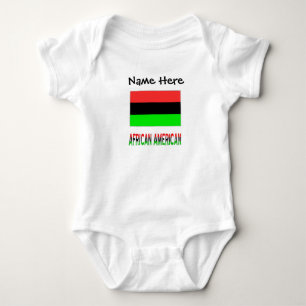Body Para Bebê Bandeira Afro-Americana da Diáspora Africana Perso