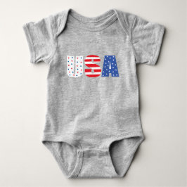 Body Para Bebê bandeira americana