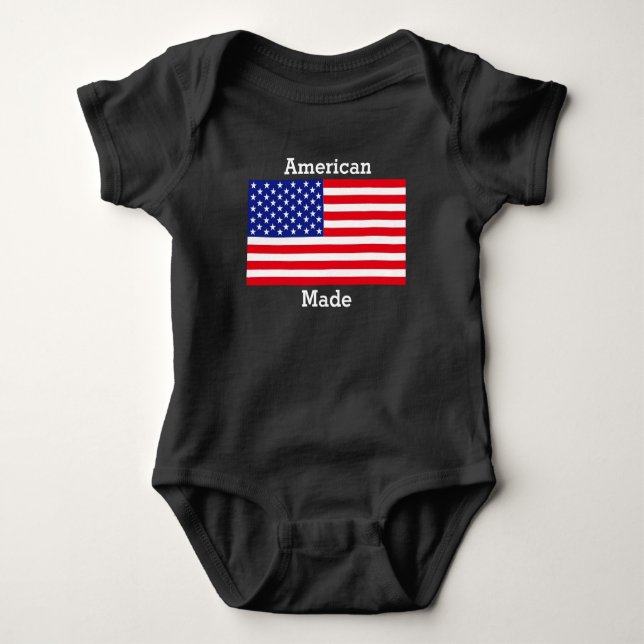 Body Para Bebê bandeira americana (Frente)