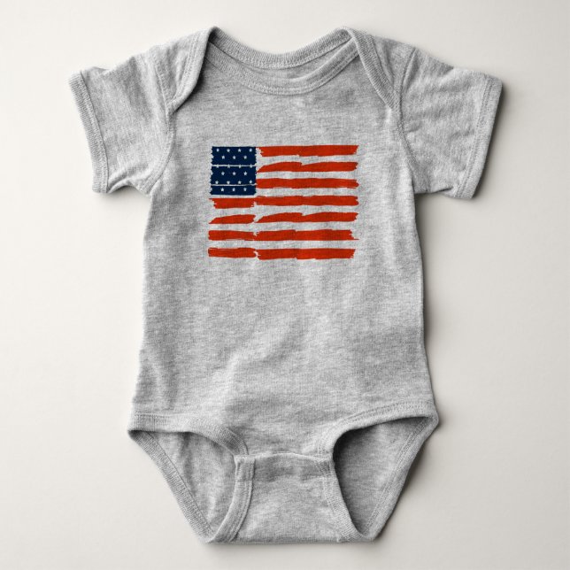 Body Para Bebê Bandeira americana (Frente)