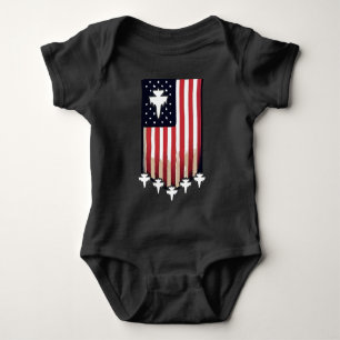 Body Para Bebê Bandeira Americana 4 de julho-65079