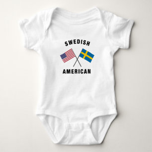 Body Para Bebê Bandeira americana sueco