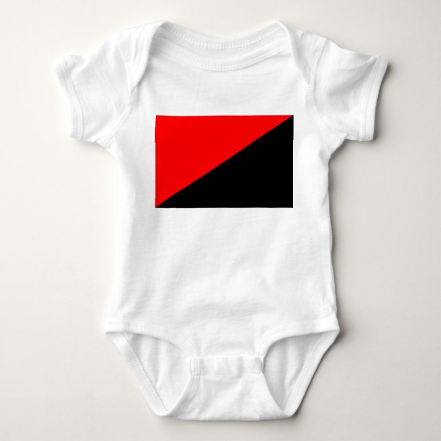 Body Para Bebê Bandeira Anarquista (Anarquismo) (Frente)