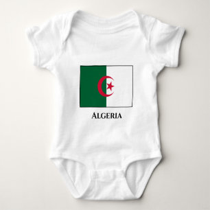 Body Para Bebê Bandeira Argélia