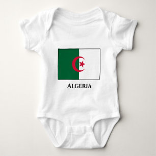 Body Para Bebê Bandeira Argélia (Argélia)