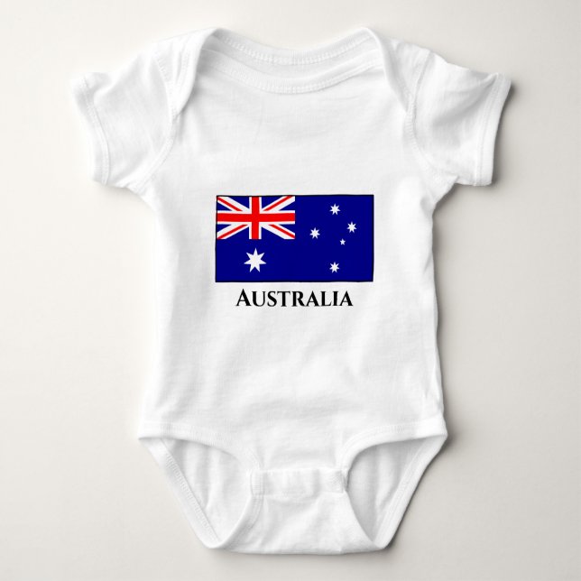 Body Para Bebê Bandeira Austrália (australiana) (Frente)