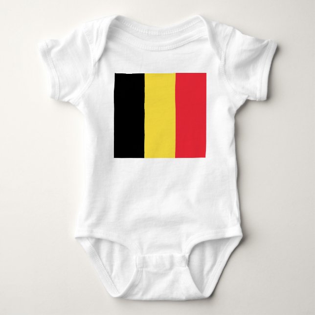 Body Para Bebê Bandeira belga (Frente)
