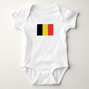 Body Para Bebê Bandeira Belga Patriótica