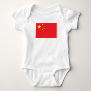 Body Para Bebê Bandeira Chinesa