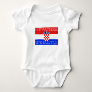 Body Para Bebê Bandeira croata de Croatia Hrvatska