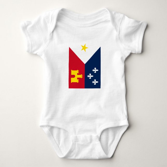 Body Para Bebê Bandeira da Acadiana (Frente)