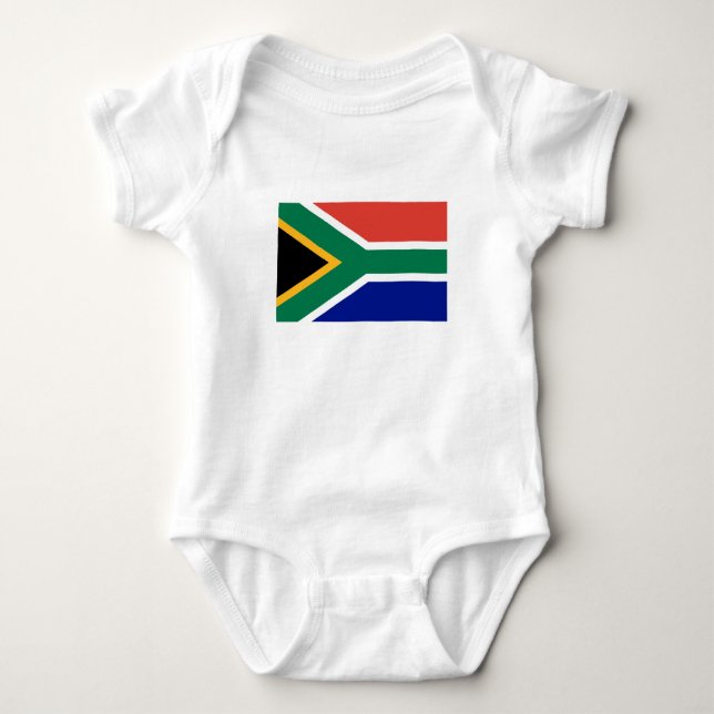 Body Para Bebê Bandeira da África do Sul (Frente)