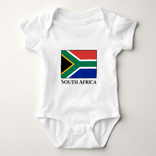 Body Para Bebê Bandeira da África do Sul