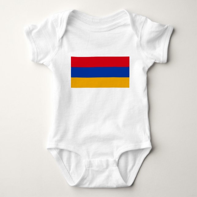 Body Para Bebê Bandeira da Armênia (Frente)