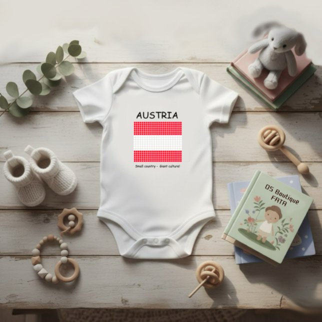 Body Para Bebê Bandeira da Áustria (Criador carregado)