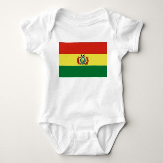 Body Para Bebê Bandeira da Bolívia (Frente)