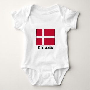 Body Para Bebê Bandeira da Dinamarca (dinamarquesa)