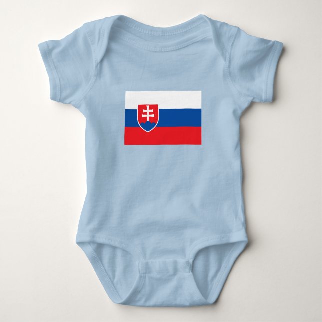 Body Para Bebê Bandeira da Eslováquia (Frente)