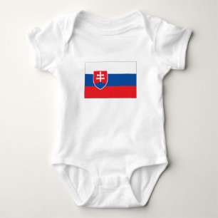 Body Para Bebê Bandeira da Eslováquia