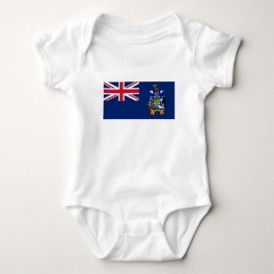 Body Para Bebê Bandeira da Geórgia do Sul e Ilhas Sandwich do Sul