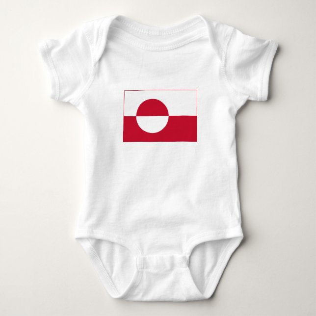 Body Para Bebê Bandeira da Gronelândia (Frente)