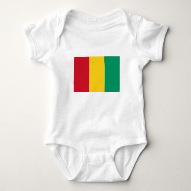 Body Para Bebê Bandeira da Guiné (Frente)