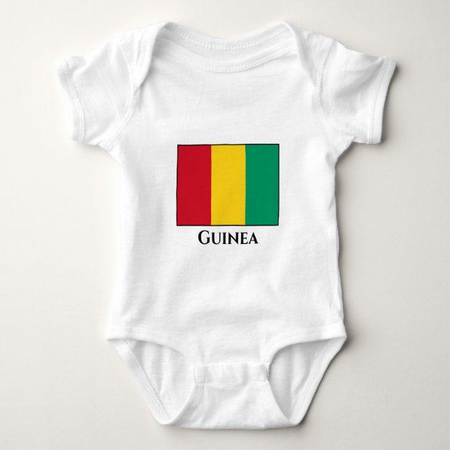 Body Para Bebê Bandeira da Guiné (Frente)