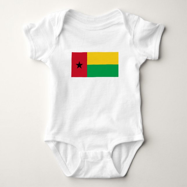 Body Para Bebê Bandeira da Guiné-Bissau (Frente)